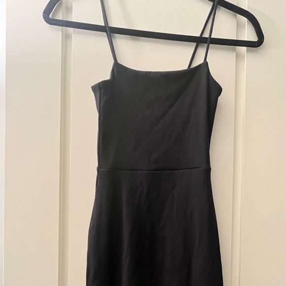 Aritzia Wilfred Free Black Spaghetti Strap Body-Con Mini Dress - Picture 2 of 3